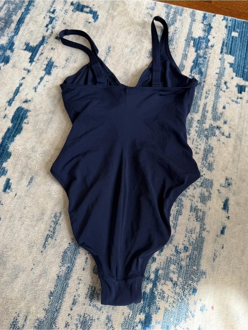 Robin Piccone Ava Plunge Neck Tie-Front One Piece Swimsuit Size 14 - Picture 5 of 8
